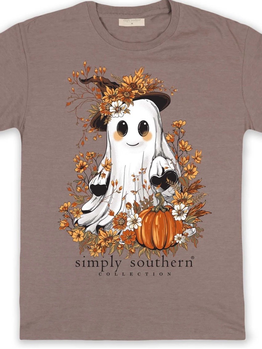 Simply Southern Pumpkin Fall Flower Halloween Shirt XL